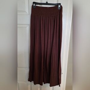 Earthbound Women's Brown Elastic Waist Maxi Skirt Medium